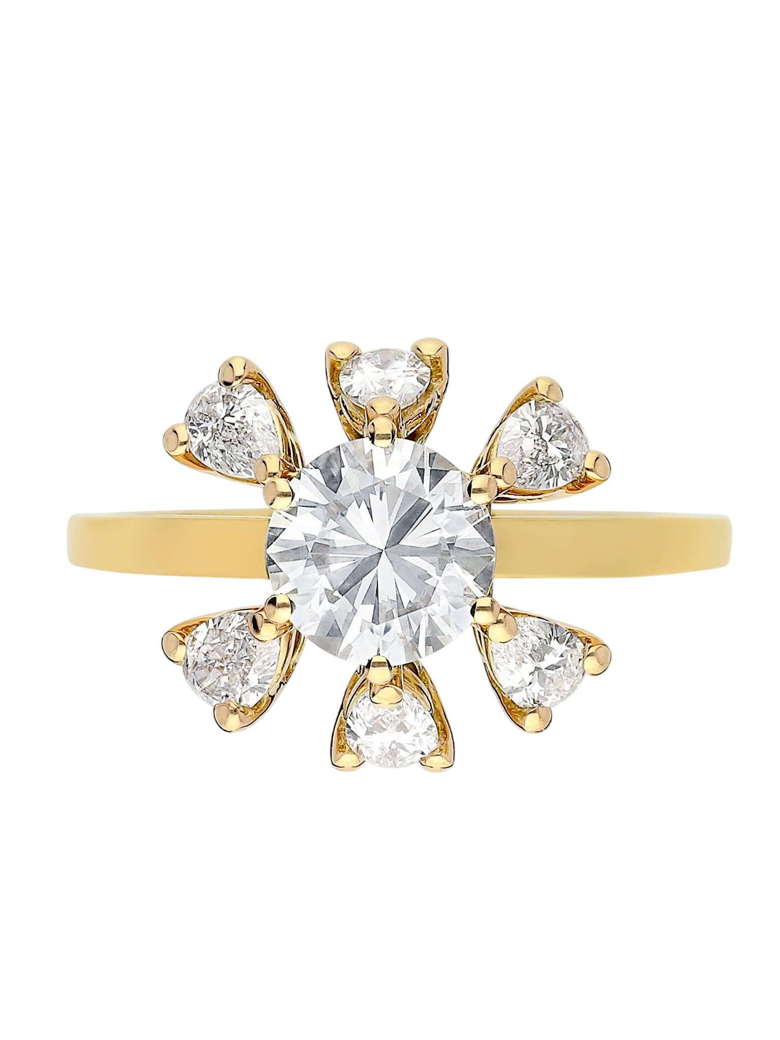 Dancing Diamonds daisy ring